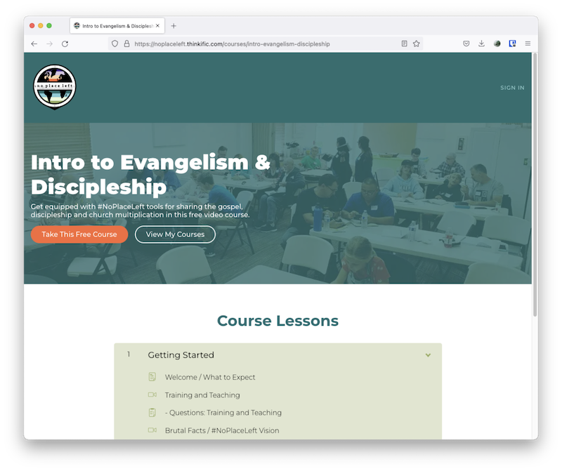 How to make disciples training program website.