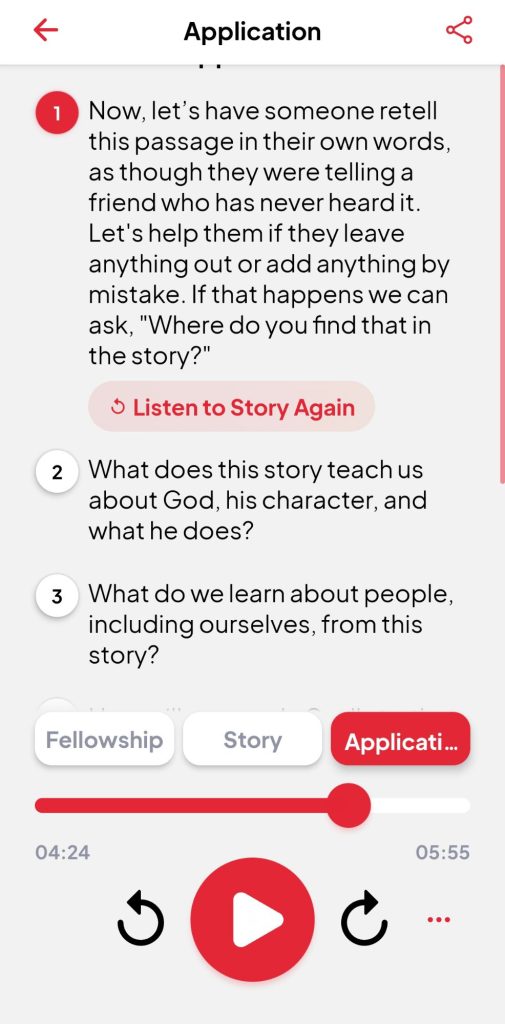 Waha bible study application